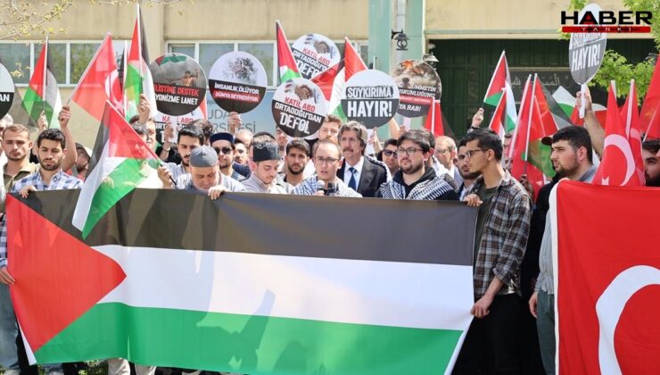 Bursa'da İsrail protestosu yapıldı