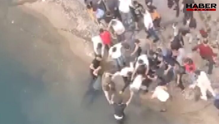 İnsan zinciri ile boğulma tehlikesi geçiren 3 kişi kurtarıldı