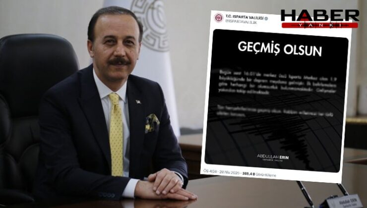 Isparta Valiliği'nin 1,9'luk deprem mesajı sosyal medyada gündem oldu
