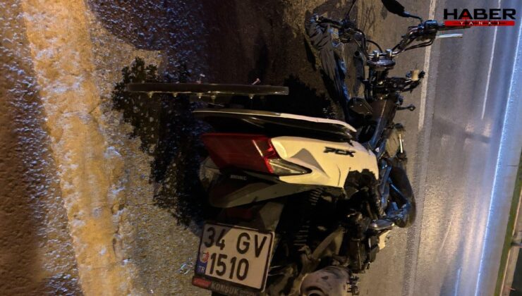 İstanbul'da otomobil ile çarpışan motosikletin sürücüsü can verdi