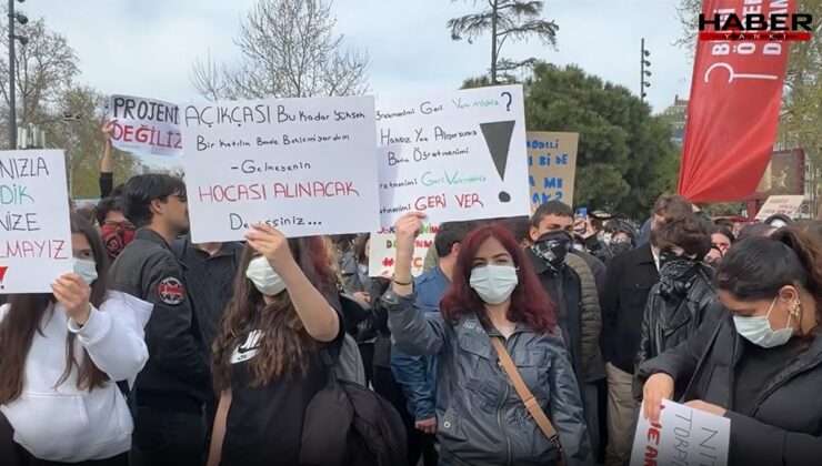 Liseliler Beşiktaş'ta atamaları protesto etti