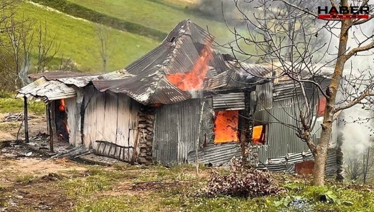 Ordu'da tek katlı ev küle döndü