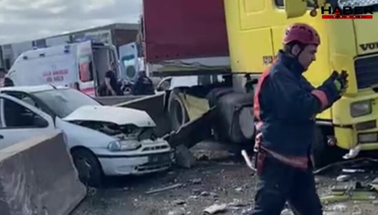 Sakarya'da zincirleme kaza; 1 yaralı