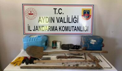 Sit alanında kaçak tarihi eser kazısında 5 gözaltı