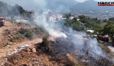 Alanya’da makilik alanda yangın: Bir kişi gözaltına alındı