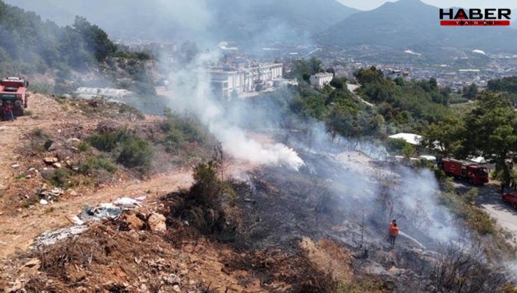 Alanya’da makilik alanda yangın: Bir kişi gözaltına alındı