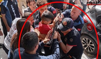 Dut yemek isteyen çocuğun eli korkuluk demirine saplandı