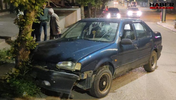 Edirne'de otomobil ağaca çarptı: Sürücü alkollü çıktı