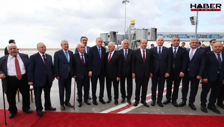 Erdoğan Kıbrıs'ta: Bugün bu topraklara bir mühür daha vuruyoruz