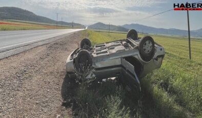 Gaziantep’te otomobil şarampole devrildi! 4 yaralı var