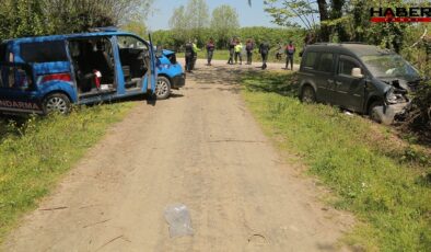 Jandarmaya çarpan aracın sürücüsü öldü