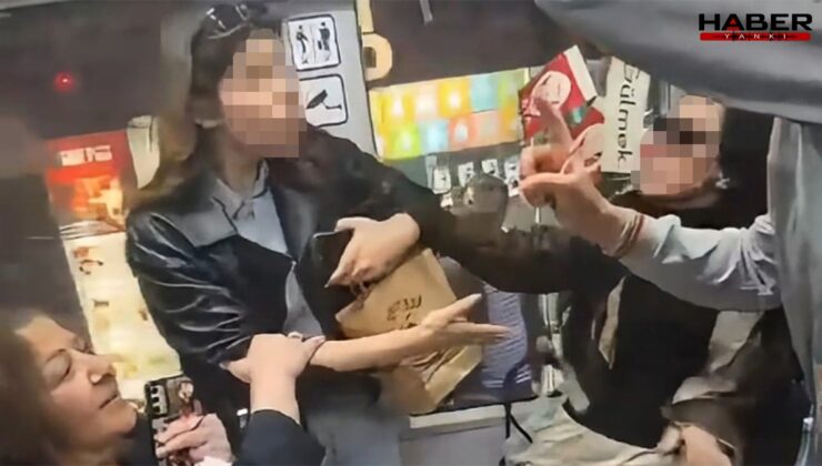 Kadın yolcuların tekmeli, küfürlü kavgası kameralara yansıdı