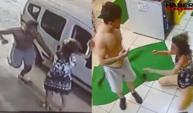 Kadına akaryakıt istasyonunda öldüresiye dayak