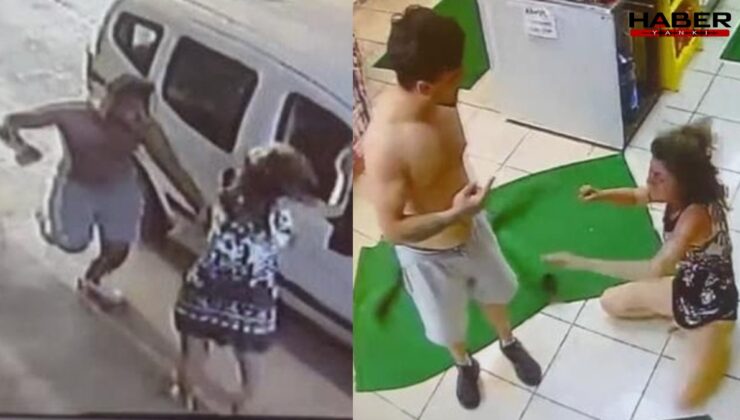 Kadına akaryakıt istasyonunda öldüresiye dayak