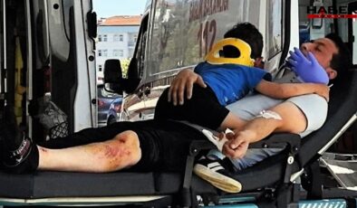 Sağlıkçılar yaralanan çocuğu eldiven balonla sakinleştirdi