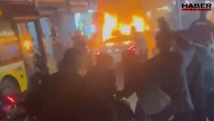 Şampiyonluk kutlamasında araç içinde havai fişek patladı