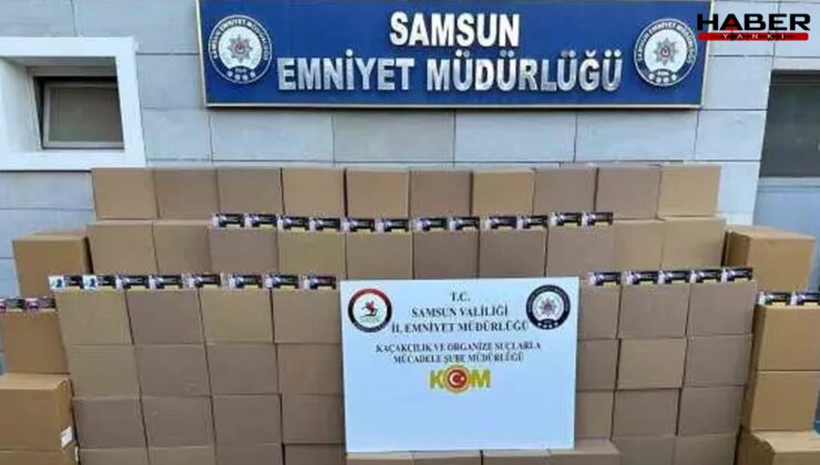 Samsun’da kaçak makaron operasyonu
