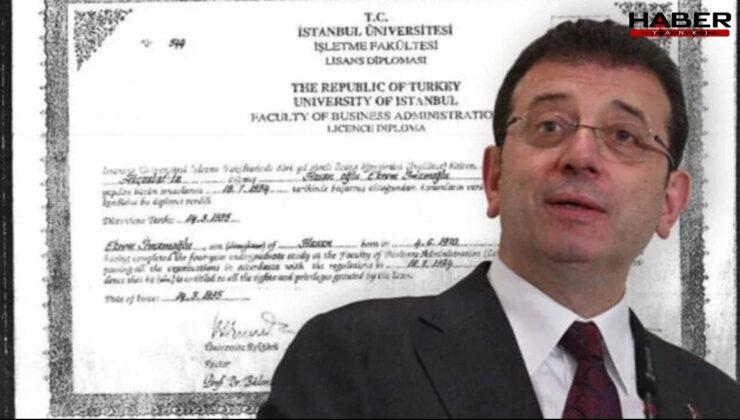 Son Dakika… Ekrem İmamoğlu'nun diploması silindi