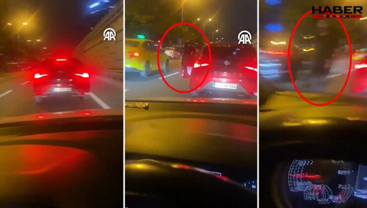 Trafik tartışmasında magandanın saldırısına uğradı: O anları saniye saniye kaydetti