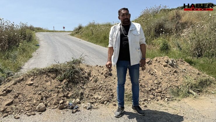 'Benden izin alınmadı' dedi, yolu trafiğe kapattı
