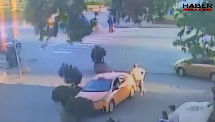 Yaya geçidinde araç yayaya çarptı: Kaza anı kamerada