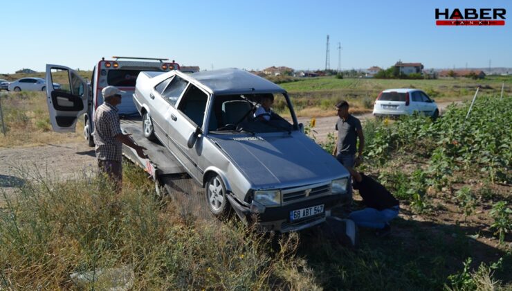 Aksaray'da otomobil takla attı; 1'i bebek 3 yaralı