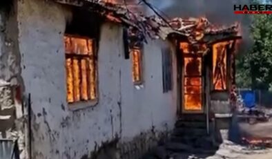 Amasya’da müstakil ev alev alev yandı
