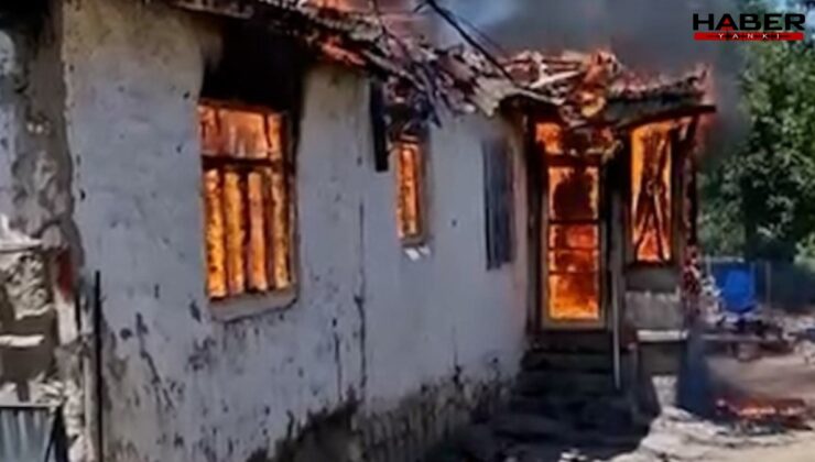 Amasya’da müstakil ev alev alev yandı