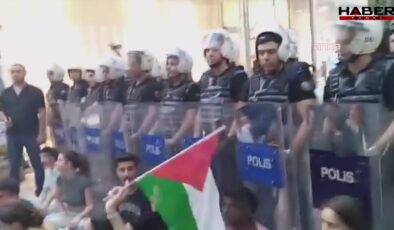 Ankara’da İsrail protestosuna polis müdahalesi