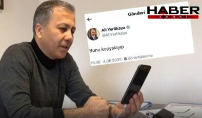Bakan Yerlikaya yanlış kişiye tweet attı!