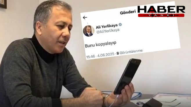 Bakan Yerlikaya yanlış kişiye tweet attı!