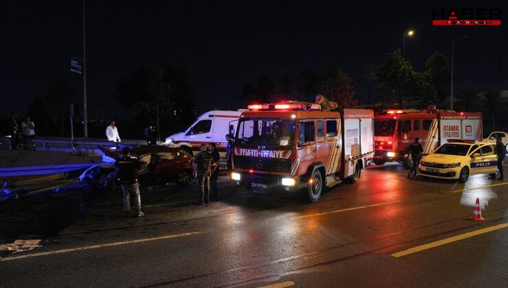 Bayrampaşa'da kaza: Bariyere saplandı