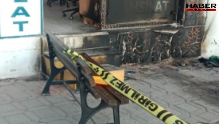 Belediyenin ofisini yaktılar! Görevli canını zor kurtardı