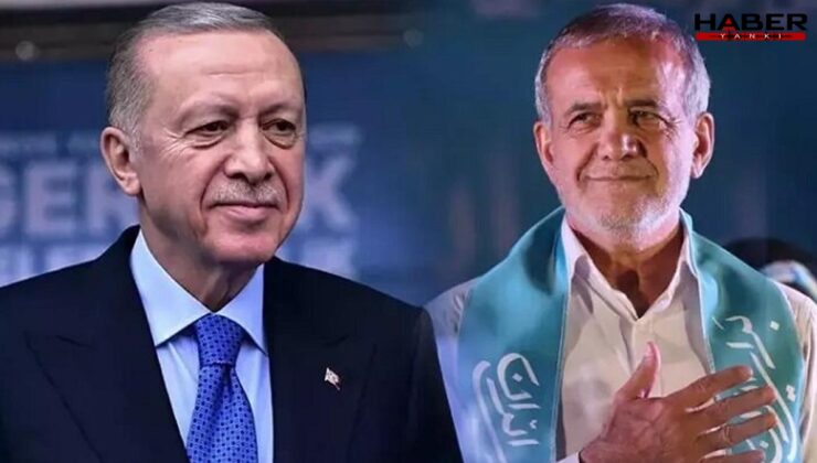 Erdoğan İran Cumhurbaşkanı Pezekişyan ile görüştü