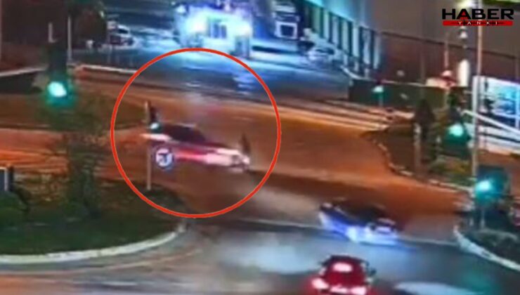 Giresun'da kırmızı ışık ihlali kazaya neden oldu: O anlar kamerada