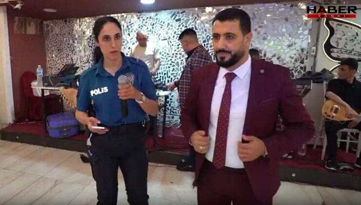 Kadın polisin Suriyelilerin düğününde yaptığı anons sosyal medyada gündem oldu