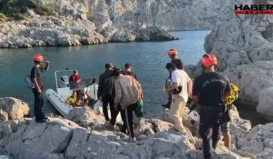 Kayalıklarda mahsur kalan göçmenler kurtarıldı