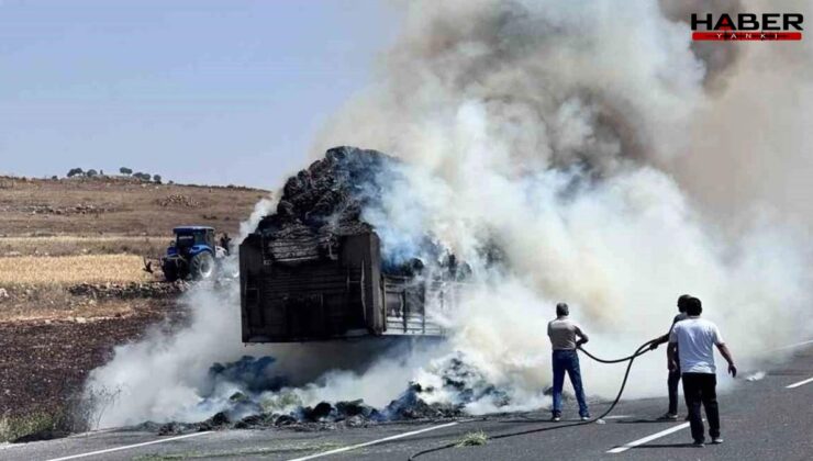Mardin’de Saman Yüklü TIR Alev Aldı