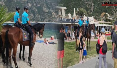 Muğla’da atlı jandarma göreve başladı turistlerin ilgi odağı oldu