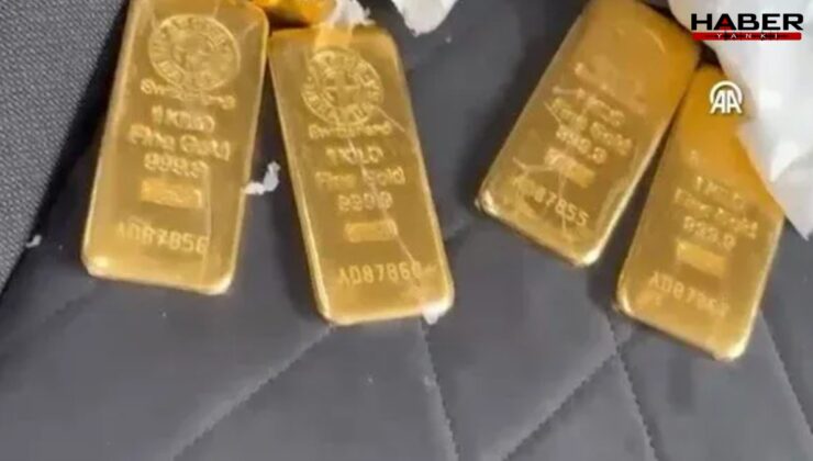 Otomobilden  7 külçe altın çıktı