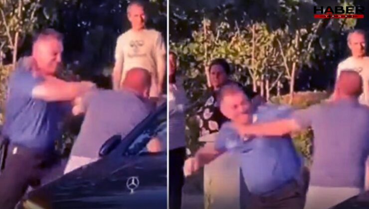 Polis ile iş insanı yumruk yumruğa kavga etti