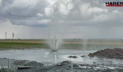 Tarlada büyük panik: Sondaj kuyusundan gaz ve su fışkırdı!