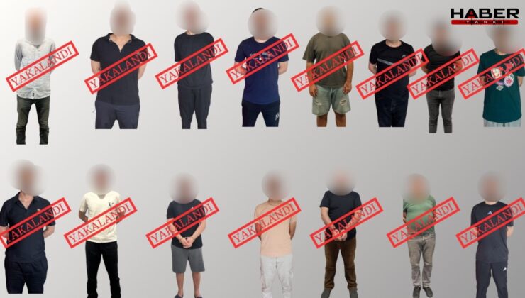 14'i kırmızı bültenle, biri ulusal seviyede aranan 15 suçlu yakalandı