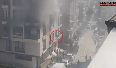 5 katlı binada yangın çıktı 2 kişi pencereden atladı!