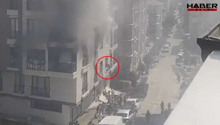5 katlı binada yangın çıktı 2 kişi pencereden atladı!
