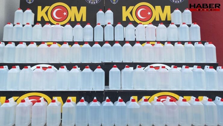 800 litre kaçak etil alkol ele geçirildi