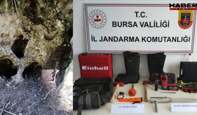 Bursa'da kaçak kazıya suçüstü