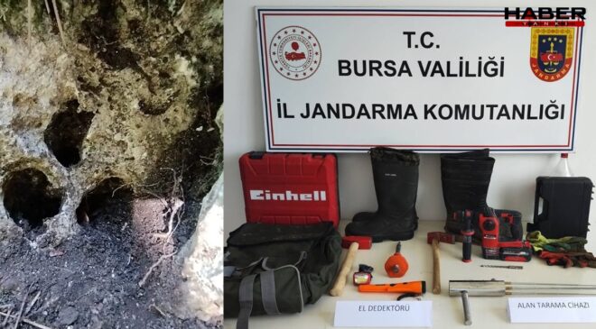 Bursa'da kaçak kazıya suçüstü