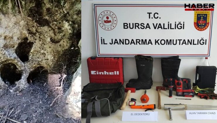 Bursa'da kaçak kazıya suçüstü
