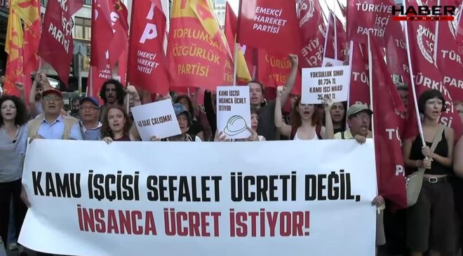 Kamu işçileri, İstanbul’da ses yükseltti